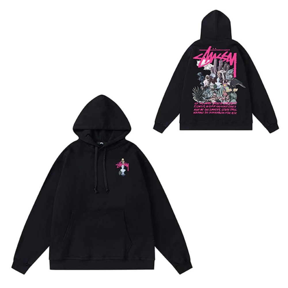 Stussy Psychedelic Hoodie In Black